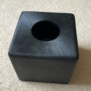 CB2 Parello Black Tissue Box